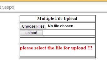 If File is not selected